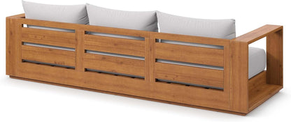Acacia Wood Outdoor Club Sofa - US
