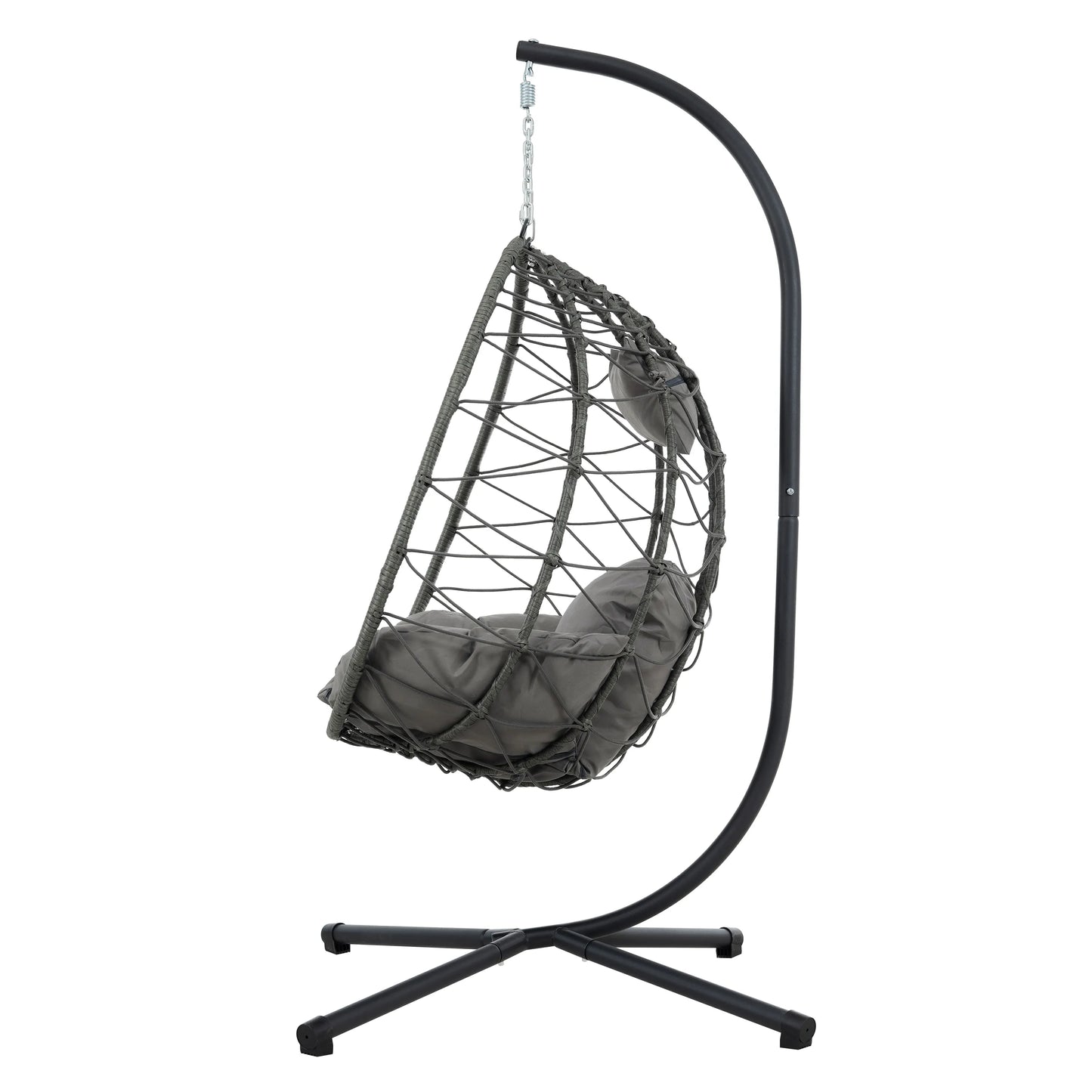 Modern Boho Hanging Egg Chair with Stand - US - KaveCore