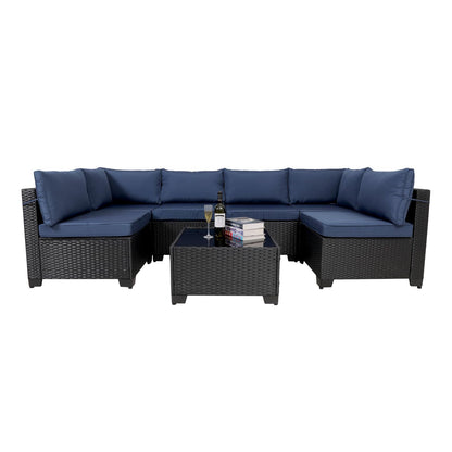 AquaLounge Rattan Outdoor 7-Piece Set - US - KaveCore