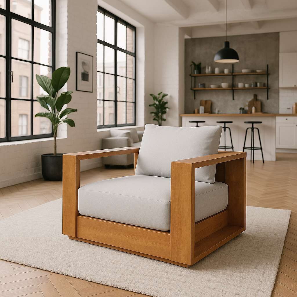 Acacia Wood Outdoor Club Chair - US - KaveCore