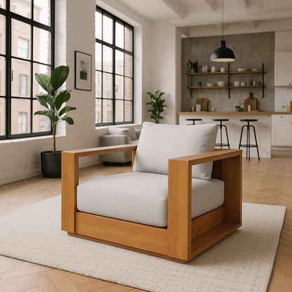 Acacia Wood Outdoor Club Chair - US - KaveCore