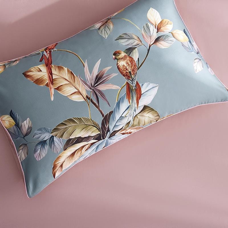 Parrot & Petal Duvet Cover Set (Long-staple Sateen Cotton)
