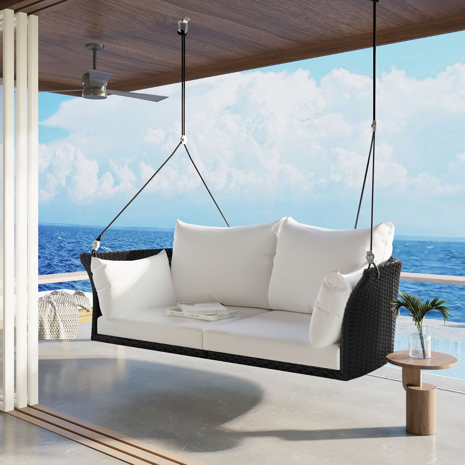 Coastal Breeze Rattan Swing - US - KaveCore