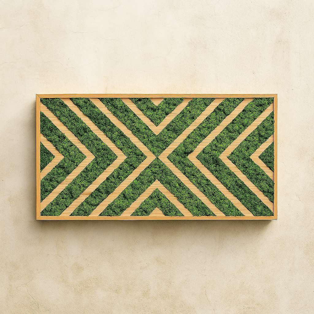 Greenpoint Geometry Natural Moss Art