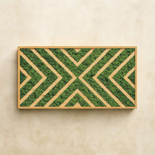 Greenpoint Geometry Natural Moss Art
