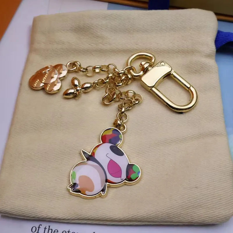 Luxury Metal Bag Charm Chain Flower Designer