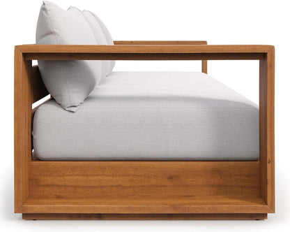 Acacia Wood Outdoor Club Sofa - US