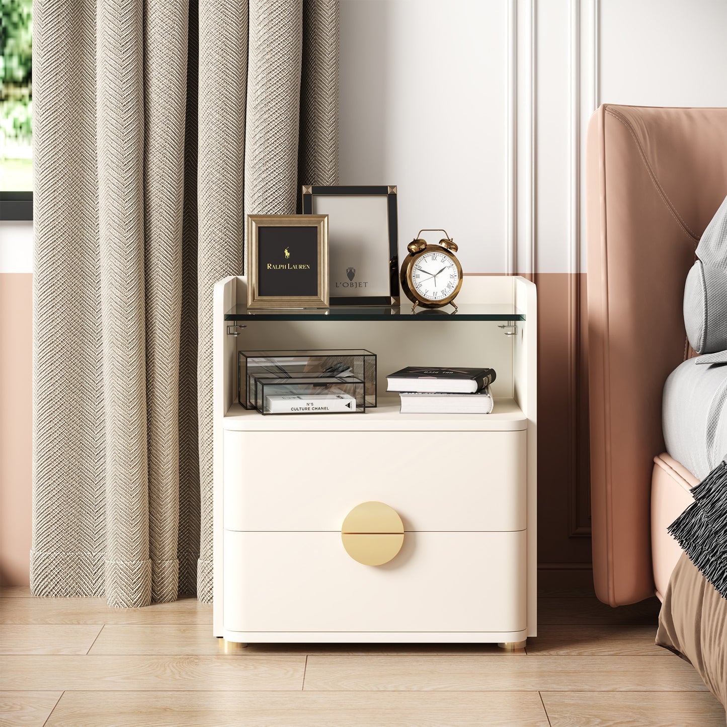 Nova Glass Nightstand US