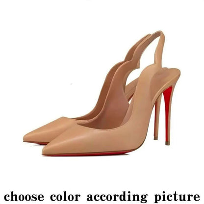 High Red Heels Shoes Designer Soled Peep Pointed Toe Sandals