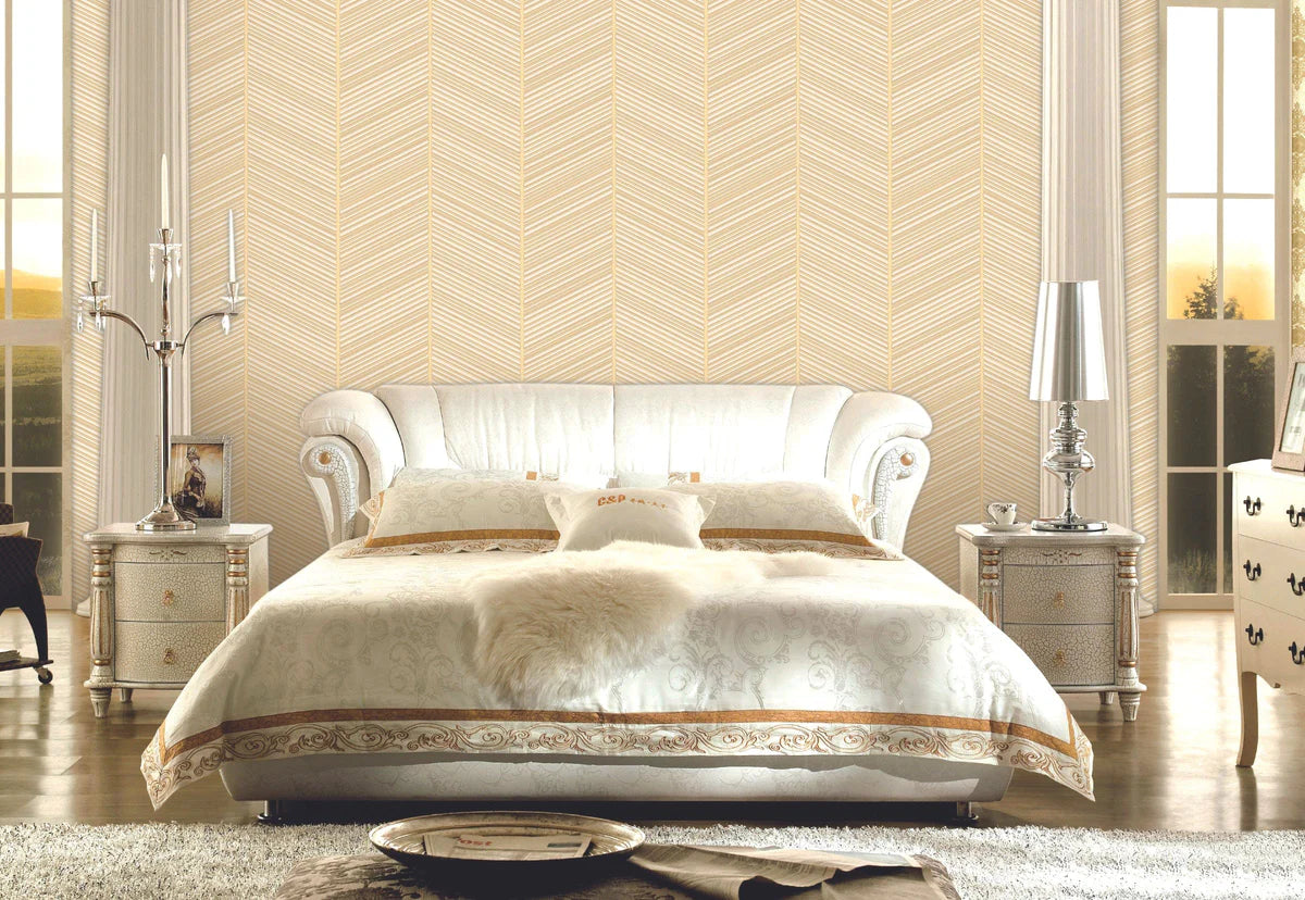 Chevron Crest Suede Wallpaper