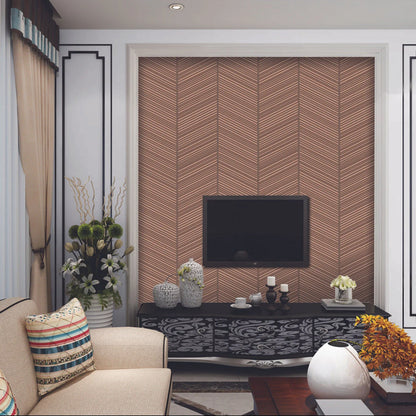 Chevron Crest Suede Wallpaper