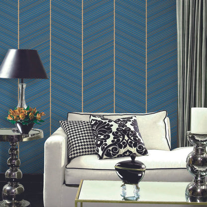 Chevron Crest Suede Wallpaper