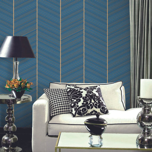 Chevron Crest Suede Wallpaper