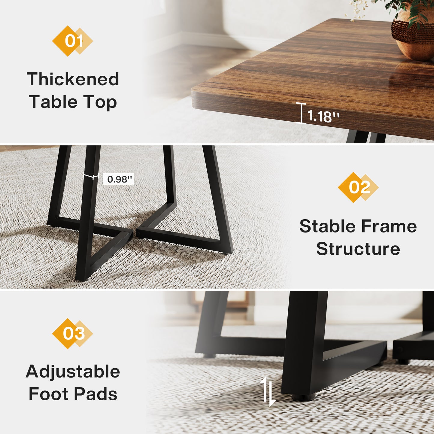 Contempo Square Dining Table US