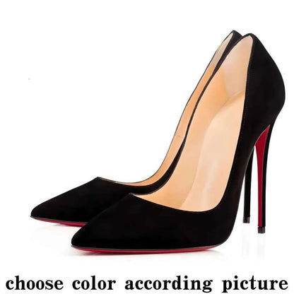 High Red Heels Shoes Designer Soled Peep Pointed Toe Sandals