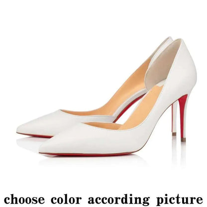 High Red Heels Shoes Designer Soled Peep Pointed Toe Sandals