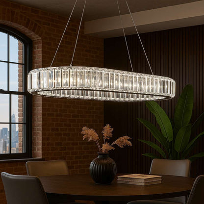 Oval Crystal LED Chandelier - KaveCore