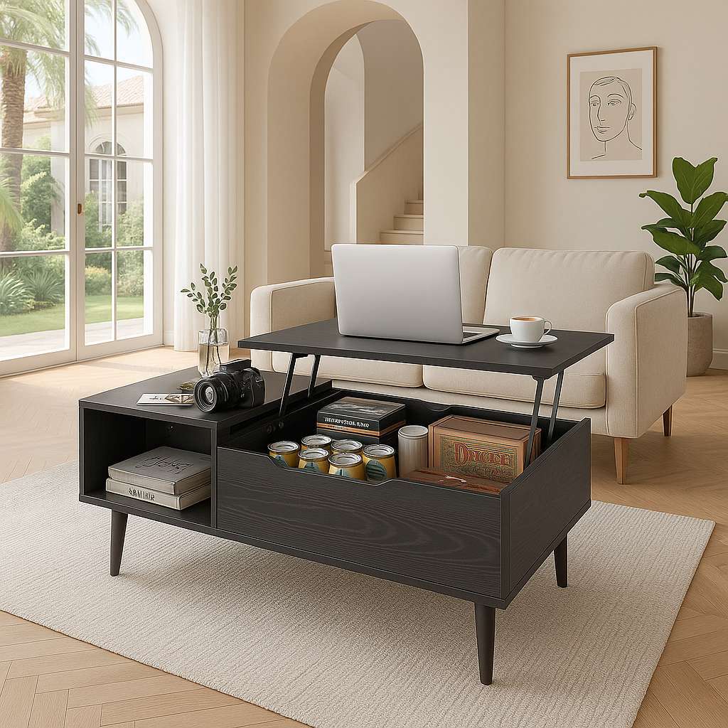 Easy-Lift Coffee Table with Storage US