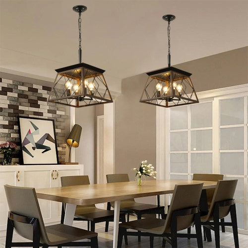 Blacksmith Forge 4-Light Industrial Hanging Light Fixture - US - KaveCore