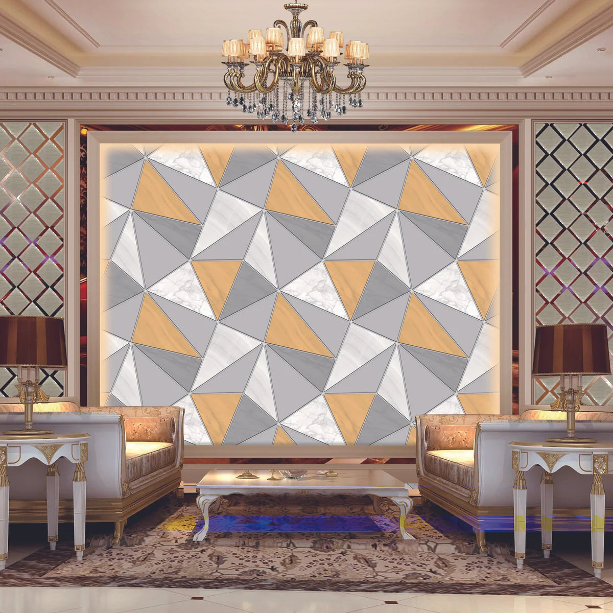 Polygon Prestige Suede Wallpaper