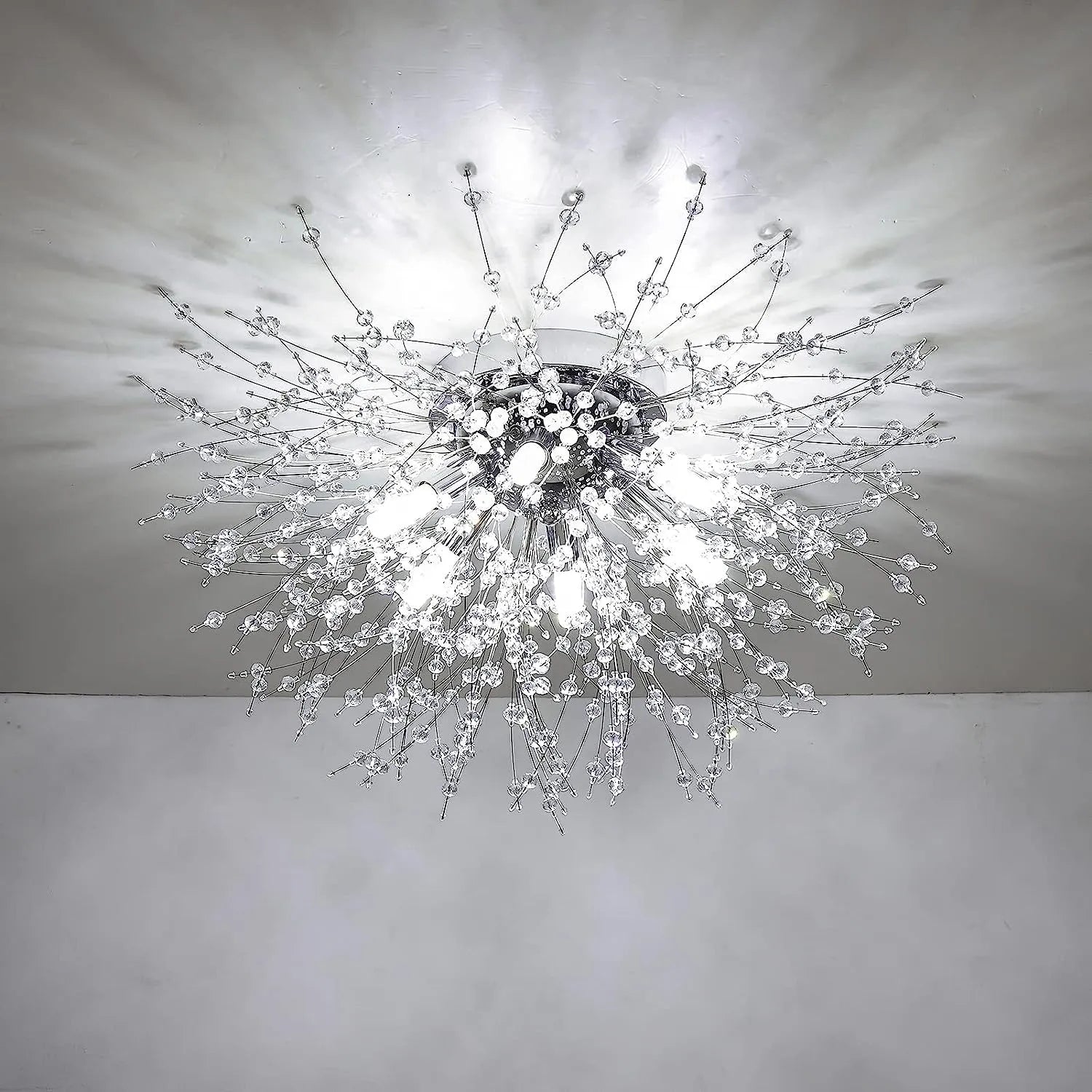 Infinity Crystal Flush Chandelier - US - KaveCore
