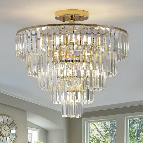 Palatial Glow Modern Crystal Chandelier - US - KaveCore