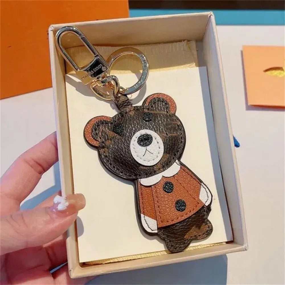 Luxury Keychains Designer Letters Leather