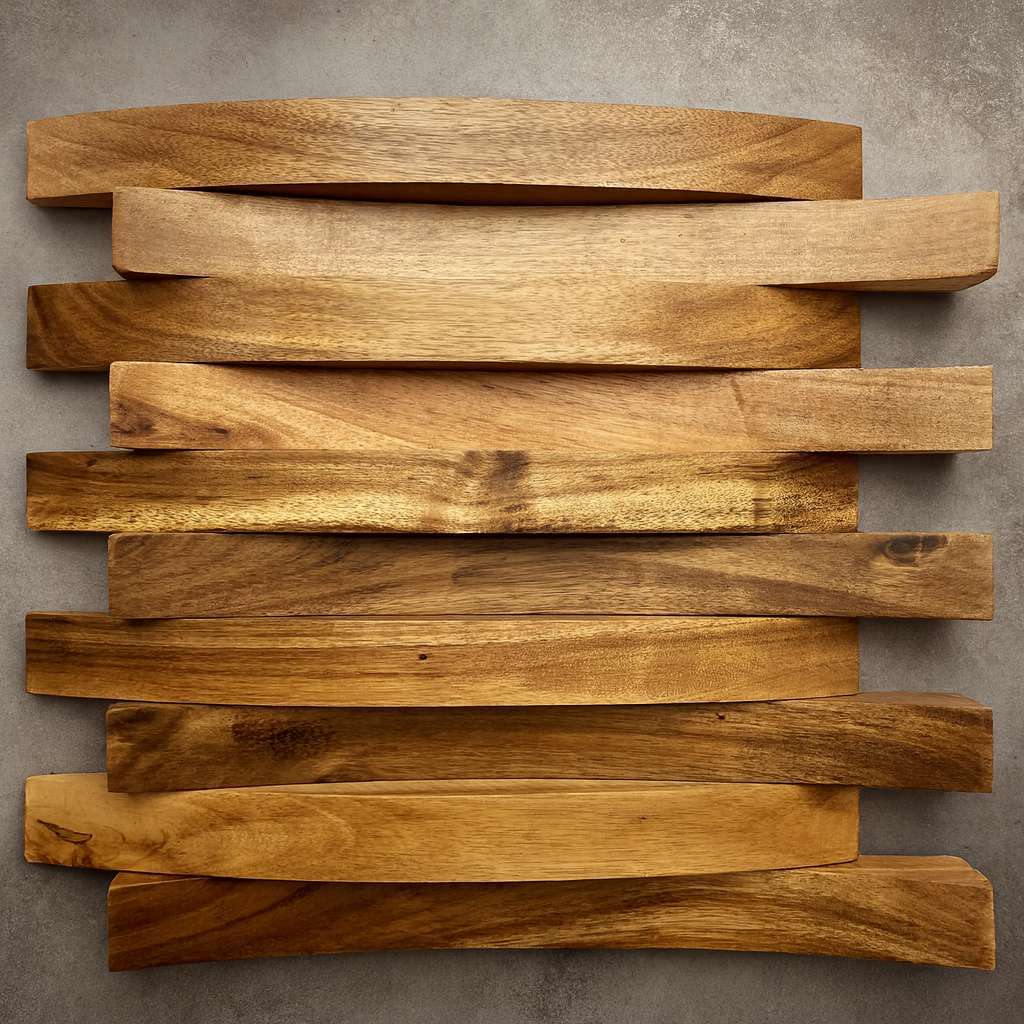 SerenCurve Wood Mosaic Wall Panel