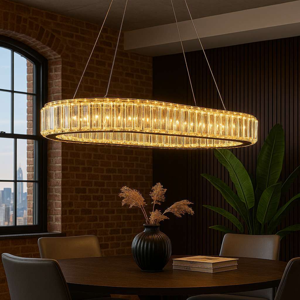 Oval Crystal LED Chandelier - KaveCore