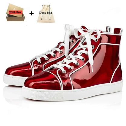 Designer Shoes Glitter Rivets Leather Suede Fashion Spikes