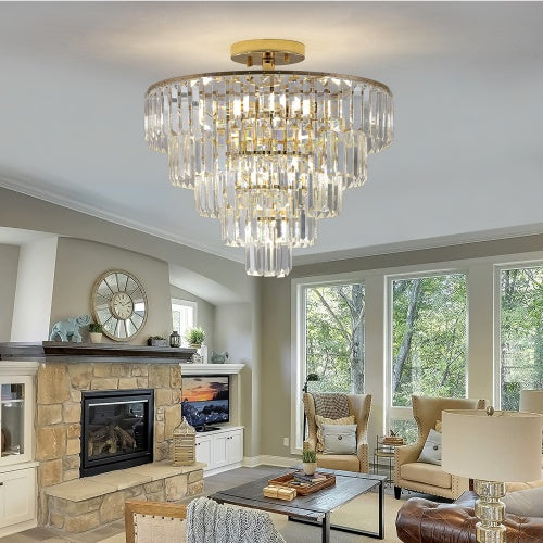 Palatial Glow Modern Crystal Chandelier - US - KaveCore