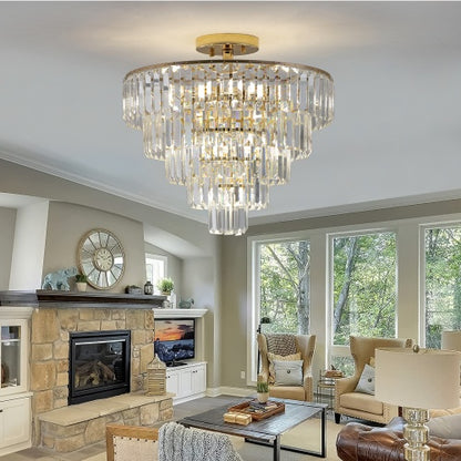 Palatial Glow Modern Crystal Chandelier - US - KaveCore