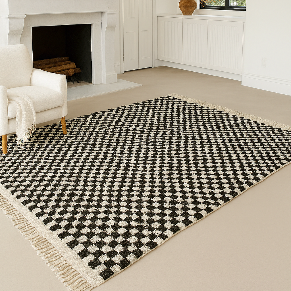Checkered Bliss Indian Rug