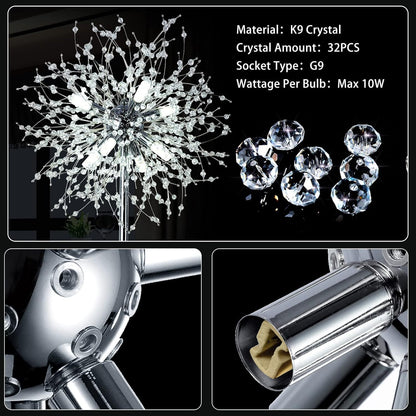 Sparkling Crystal Firework Floor Lamp - US - KaveCore