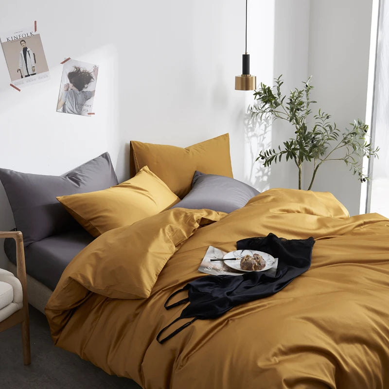 The Alexandria Duvet Set (Long-staple Sateen Cotton)