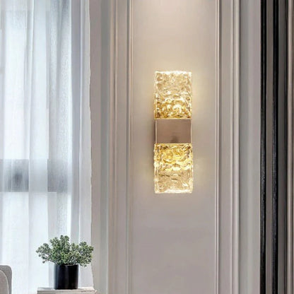 Antheia Crystal & Brass Twin-Light Sconce