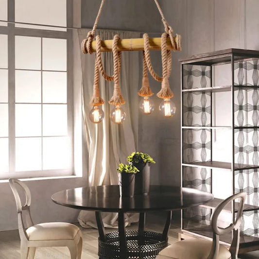 Lighthouse Loop – Handwoven Rope Chandelier