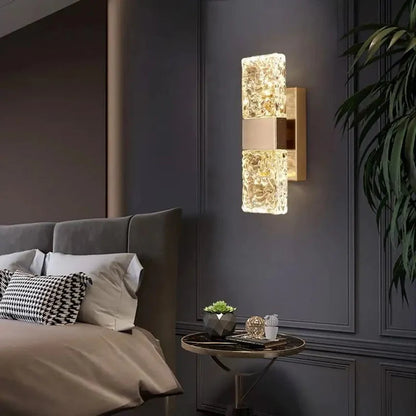 Antheia Crystal & Brass Twin-Light Sconce