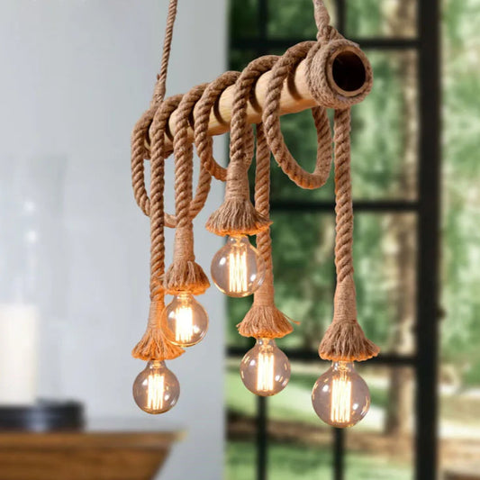 Lighthouse Loop – Handwoven Rope Chandelier