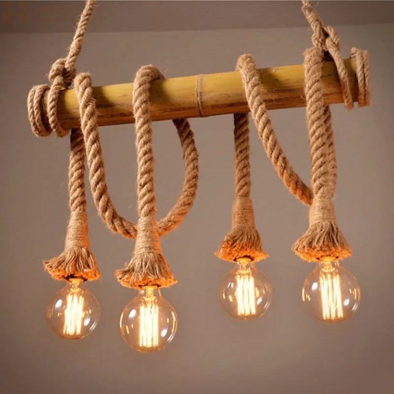 Lighthouse Loop – Handwoven Rope Chandelier