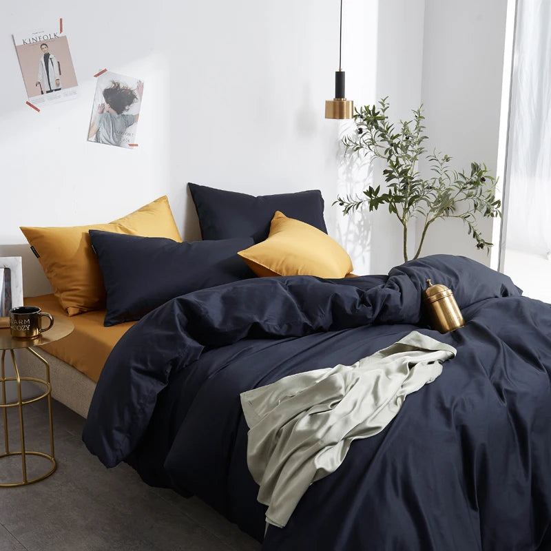 The Alexandria Duvet Set (Long-staple Sateen Cotton)