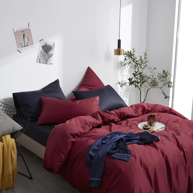 The Alexandria Duvet Set (Long-staple Sateen Cotton)