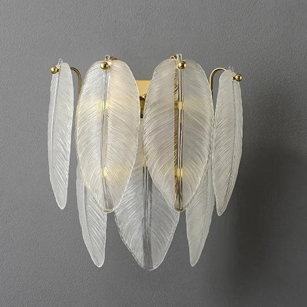 Feather Glass Wall Sconce