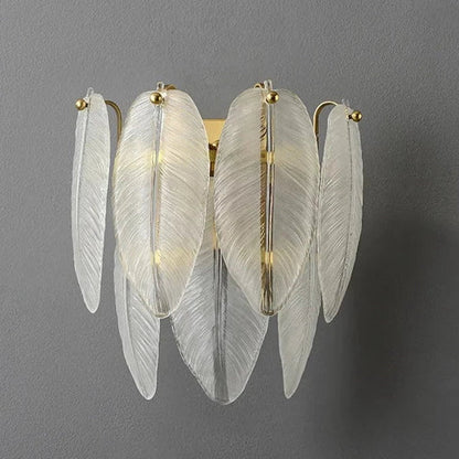 Feather Glass Wall Sconce