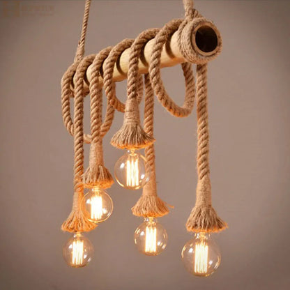 Lighthouse Loop – Handwoven Rope Chandelier