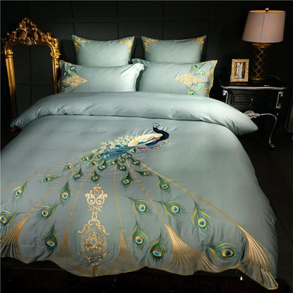 Imperial Peacock Dreams Duvet Cover Set (Long-staple Sateen Cotton)