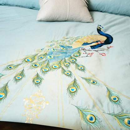 Imperial Peacock Dreams Duvet Cover Set (Long-staple Sateen Cotton)