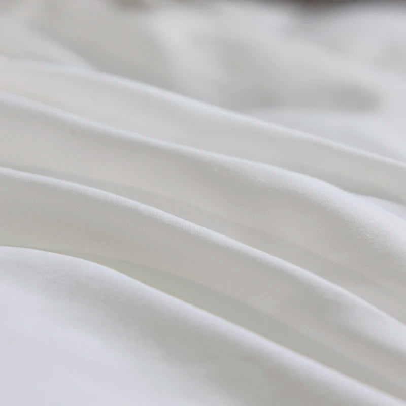 Ivory Cascade Duvet Cover Set (Long-staple Sateen Cotton)