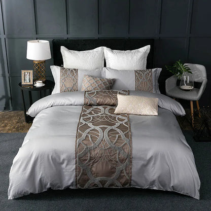 Imperial Echo Duvet Cover Set (Long-staple Sateen Cotton)