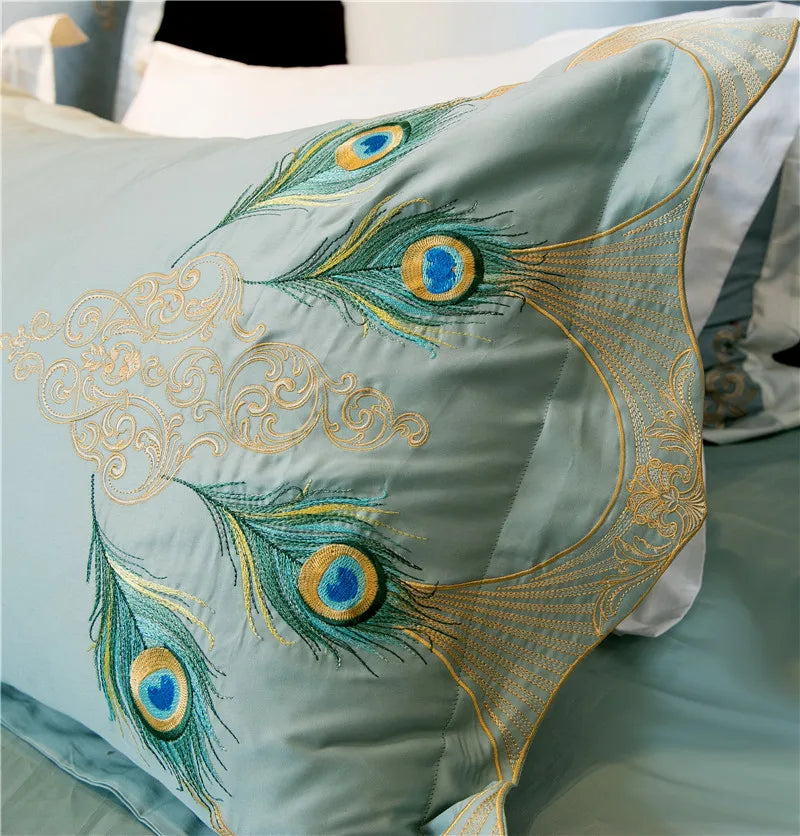 Imperial Peacock Dreams Duvet Cover Set (Long-staple Sateen Cotton)